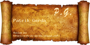 Patrik Gerda névjegykártya